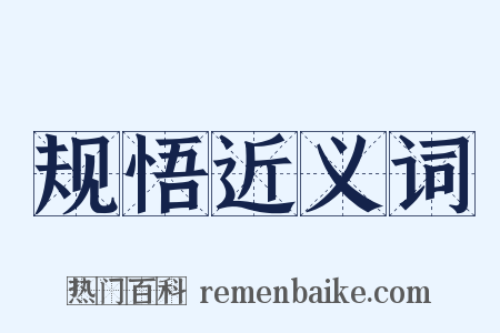 规悟近义词是什么意思的图片